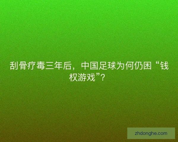 刮骨疗毒三年后，中国足球为何仍困 “钱权游戏”？